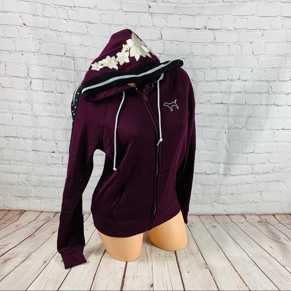 VS PINK Rhinestone BLING Zip Hoodie Sweatshirt - Picture 8 of 8